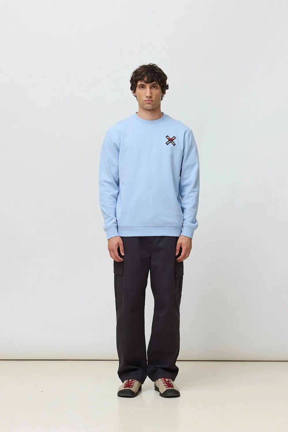 Sudadera Blue Banana de 100% Algodón Orgánico Nederland Light Blue 3/7