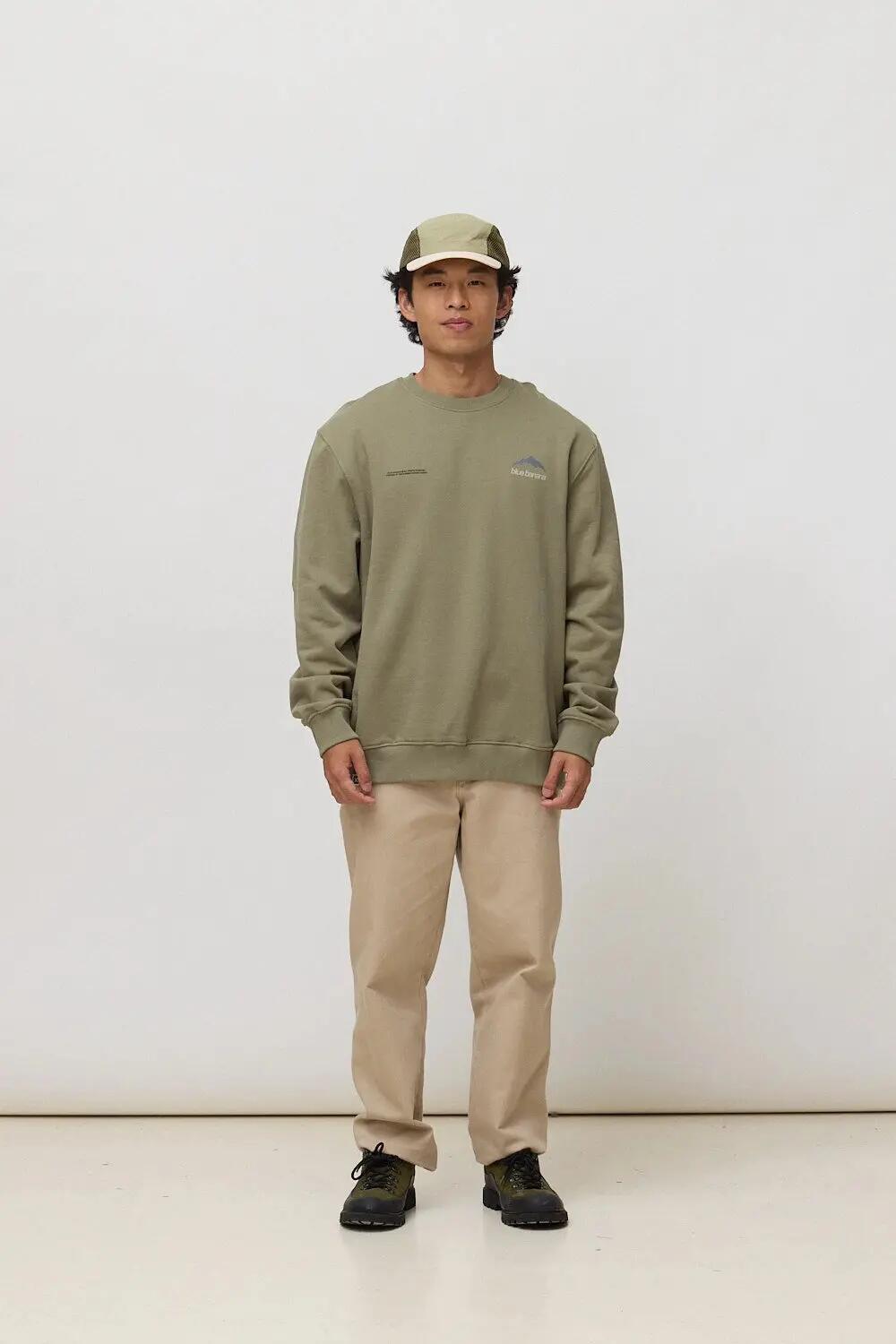 Sudadera Blue Banana de 100% Algodón Orgánico Mountain Olive Green 3/7