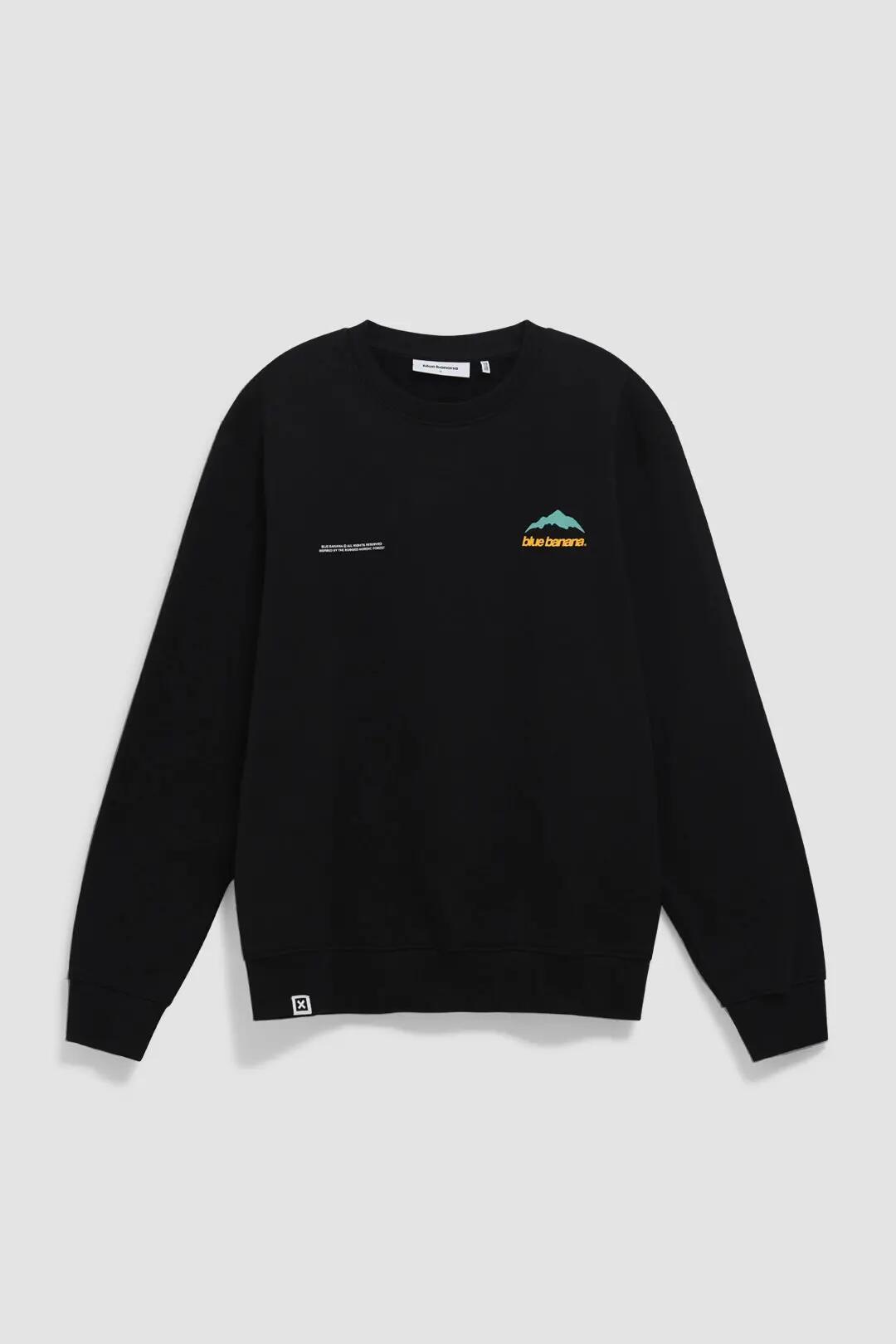 Sudadera Blue Banana de 100% Algodón Orgánico Mountain Negra 7/7