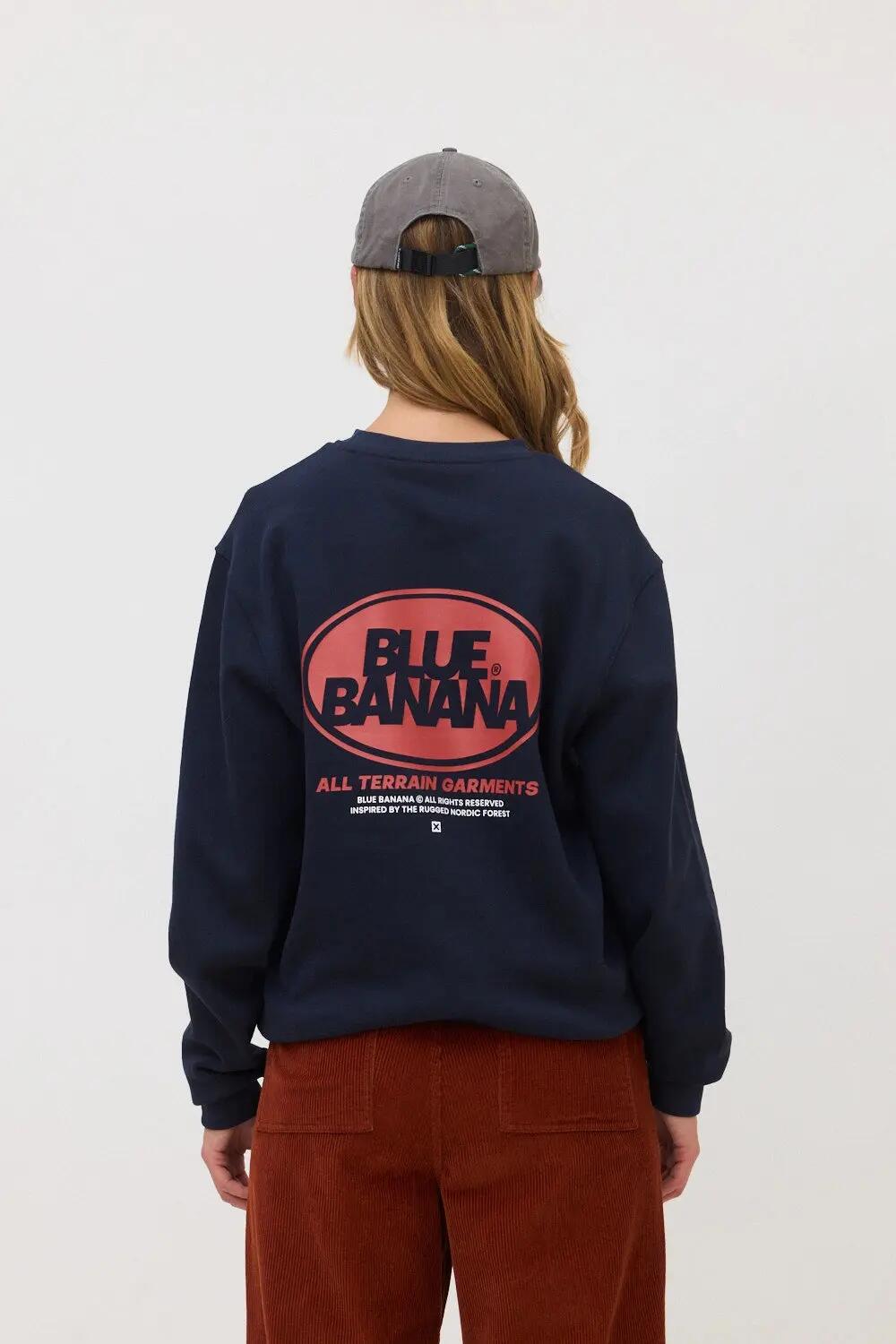 Sudadera Blue Banana de 100% Algodón Orgánico Circle Azul Marino 5/7