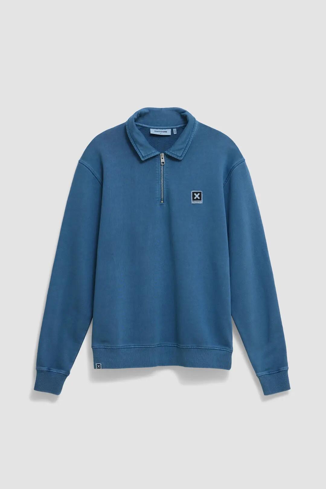 Sudadera Blue Banana de 100% Algodón Orgánico Polo Indigo Blue 7/7