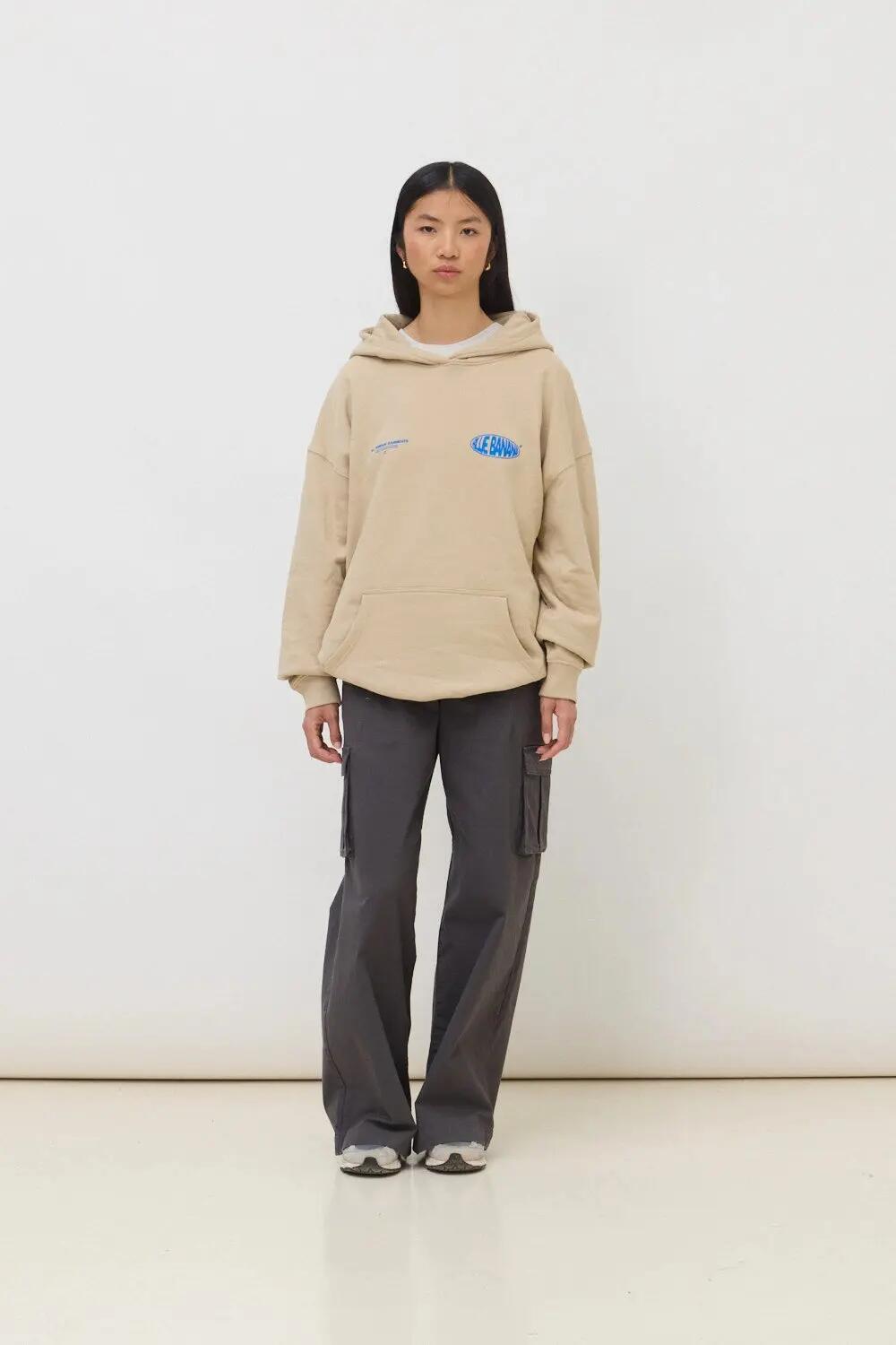 Sudadera con Capucha Blue Banana de 100% Algodón Orgánico Oval Camel 6/7
