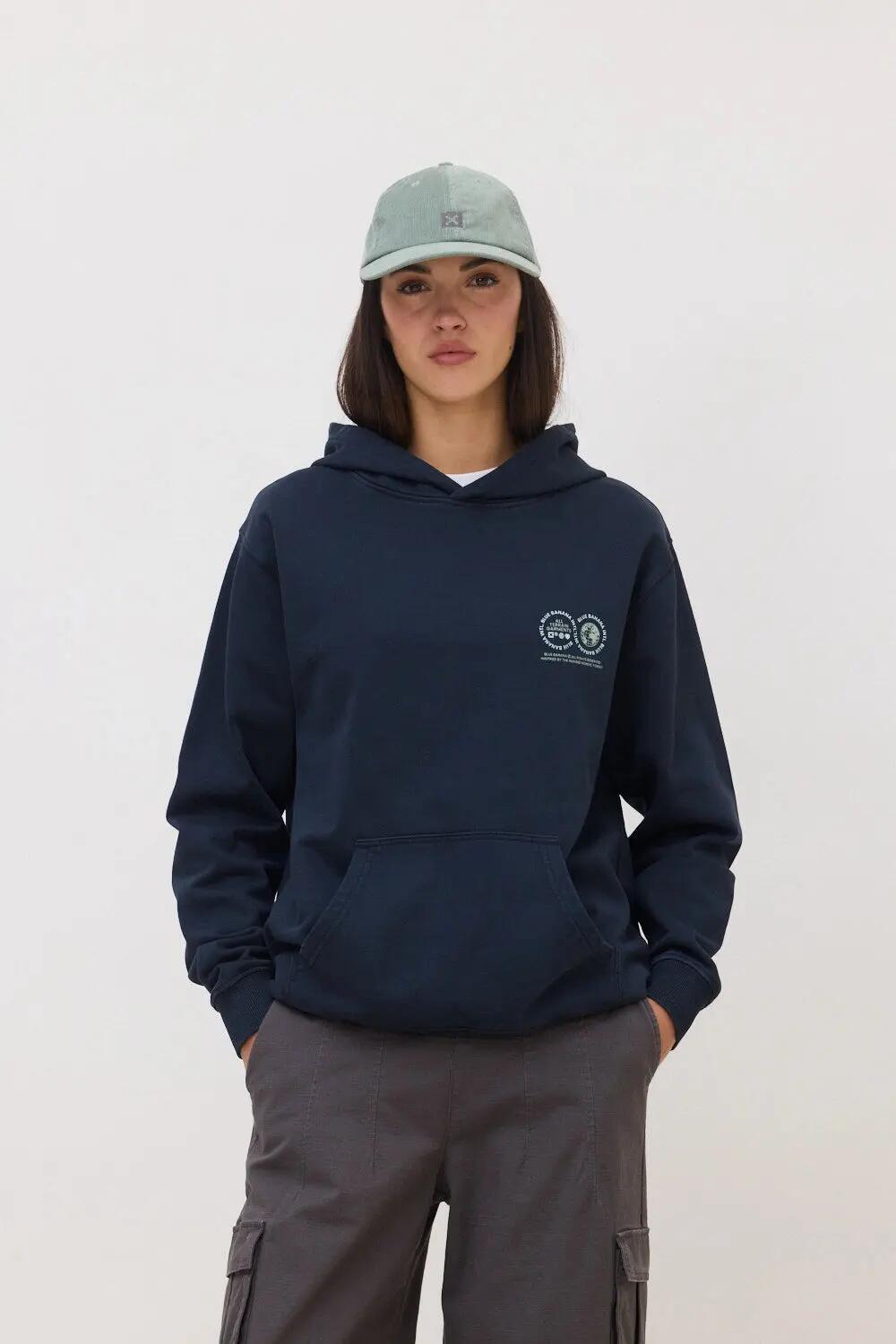 Sudadera con Capucha Blue Banana de 100% Algodón Orgánico Vast Azul Marino 4/7