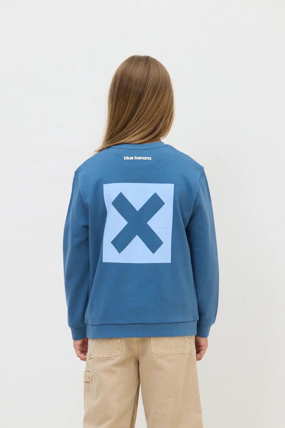 Sudadera Kids Blue Banana de 100% Algodón Orgánico Nature Indigo Blue 2/4