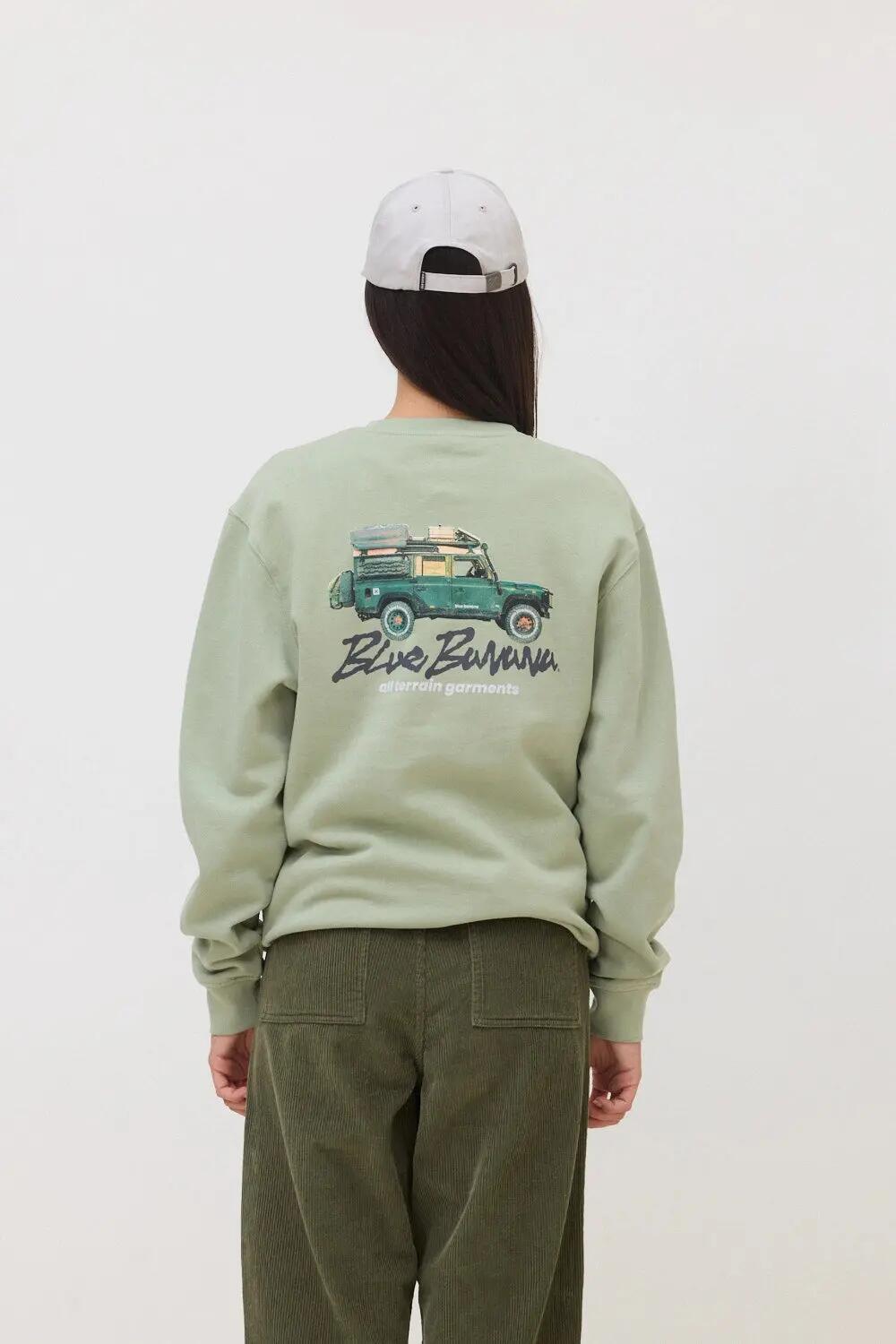 Sudadera Blue Banana de 100% Algodón Orgánico Go Explore Sage 5/7