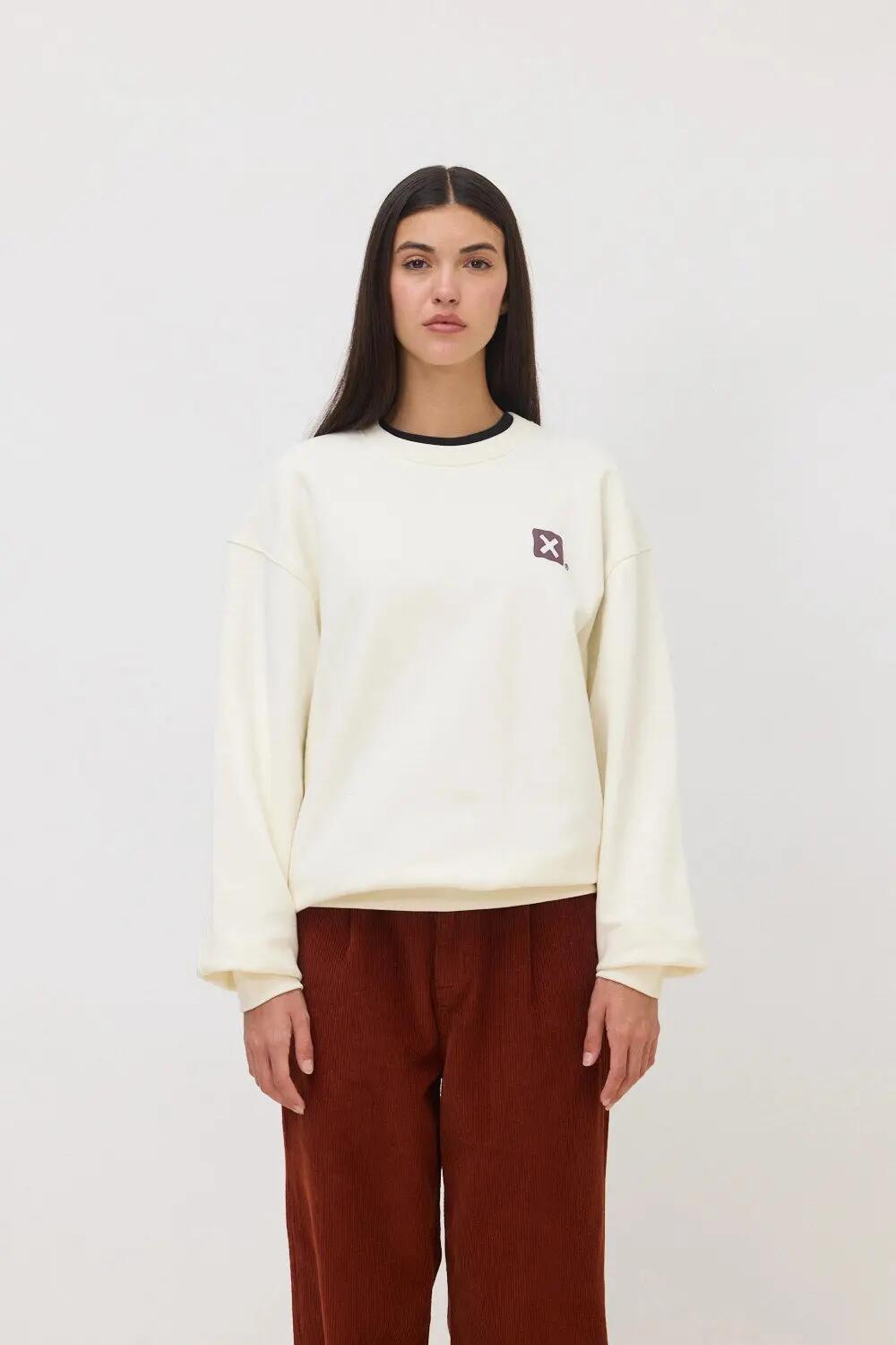 Sudadera Blue Banana de 100% Algodón Orgánico Puffy Blanco Roto 4/7