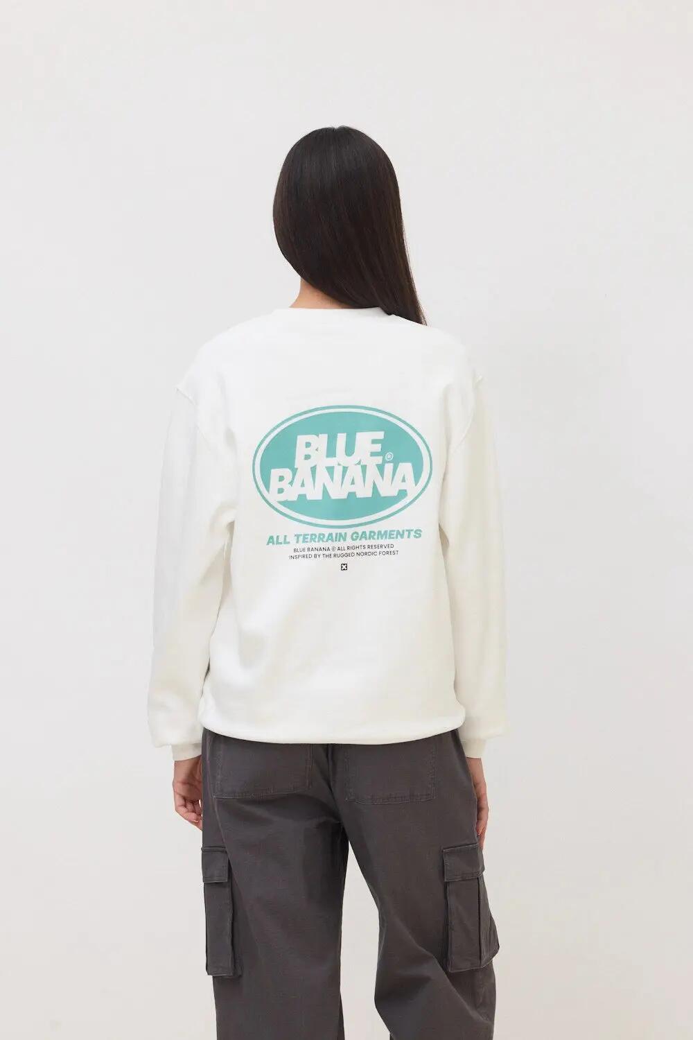 Sudadera Blue Banana de 100% Algodón Orgánico Circle Blanco Roto 5/7