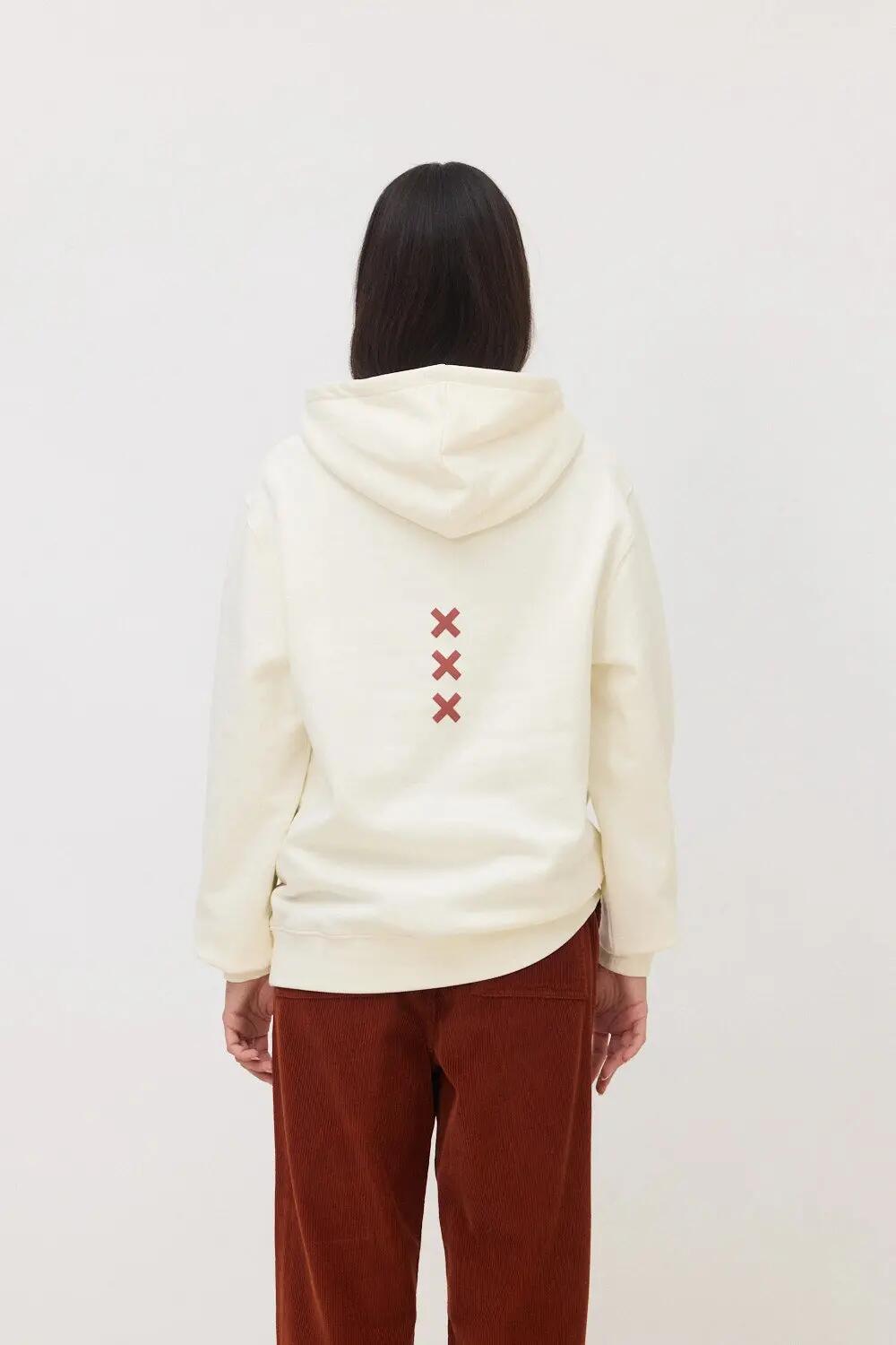 Sudadera con Capucha Blue Banana de 100% Algodón Orgánico Bonfire Blanco Roto 5/7