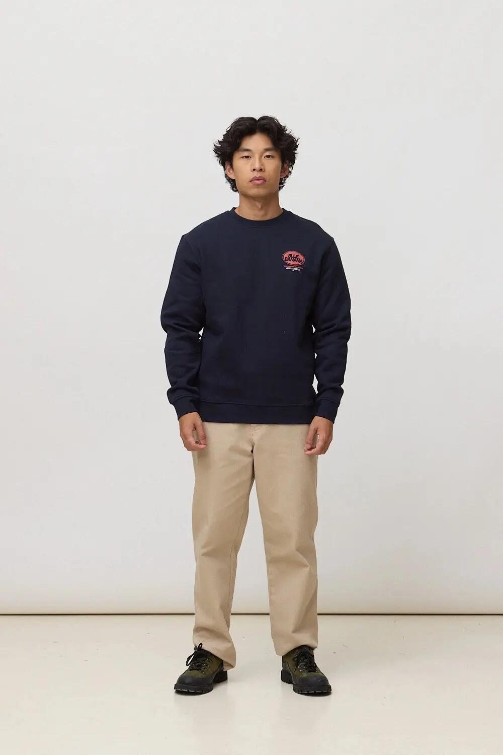 Sudadera Blue Banana de 100% Algodón Orgánico Circle Azul Marino 3/7