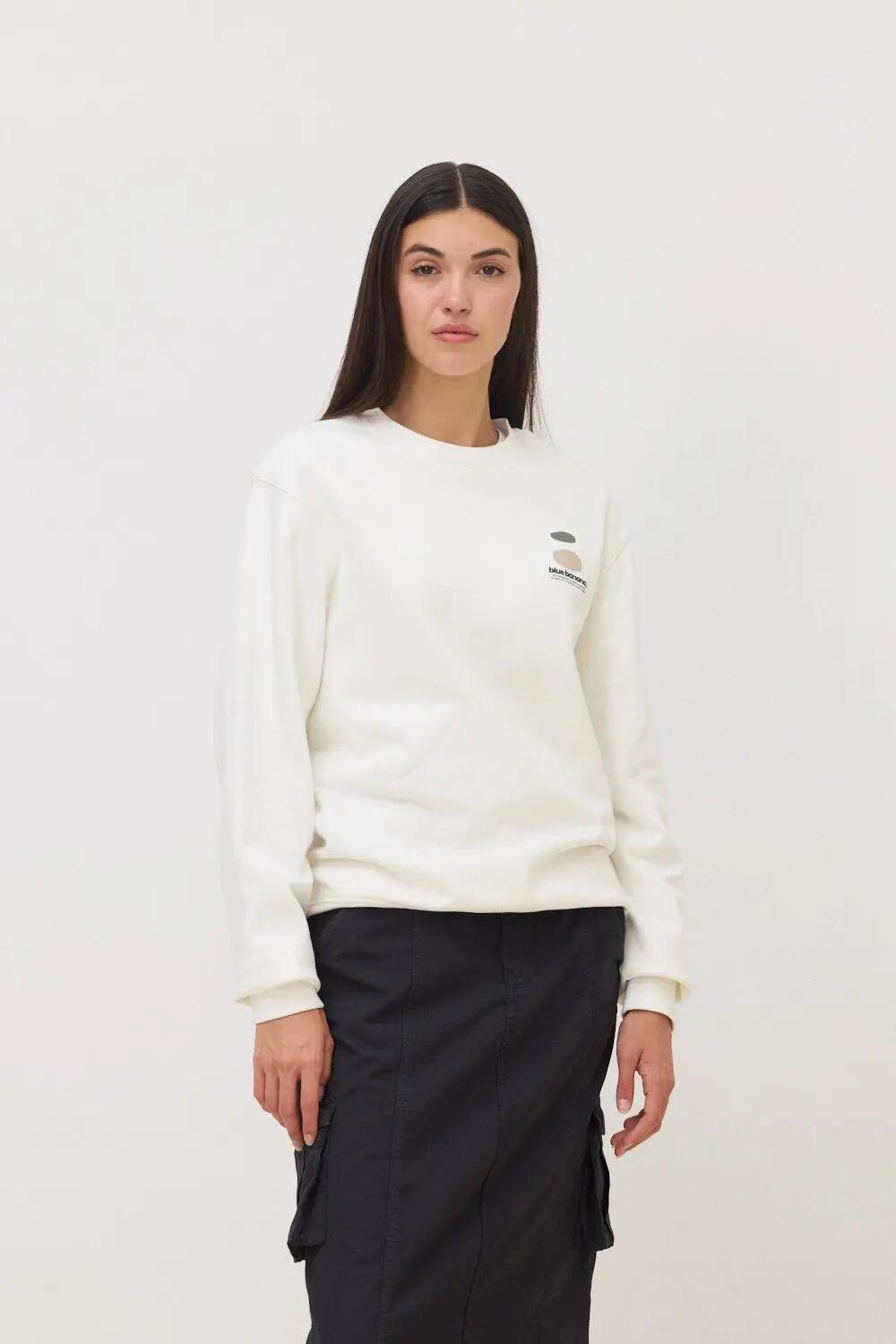 Sudadera Blue Banana de 100% Algodón Orgánico Forest Blanco Roto 4/7