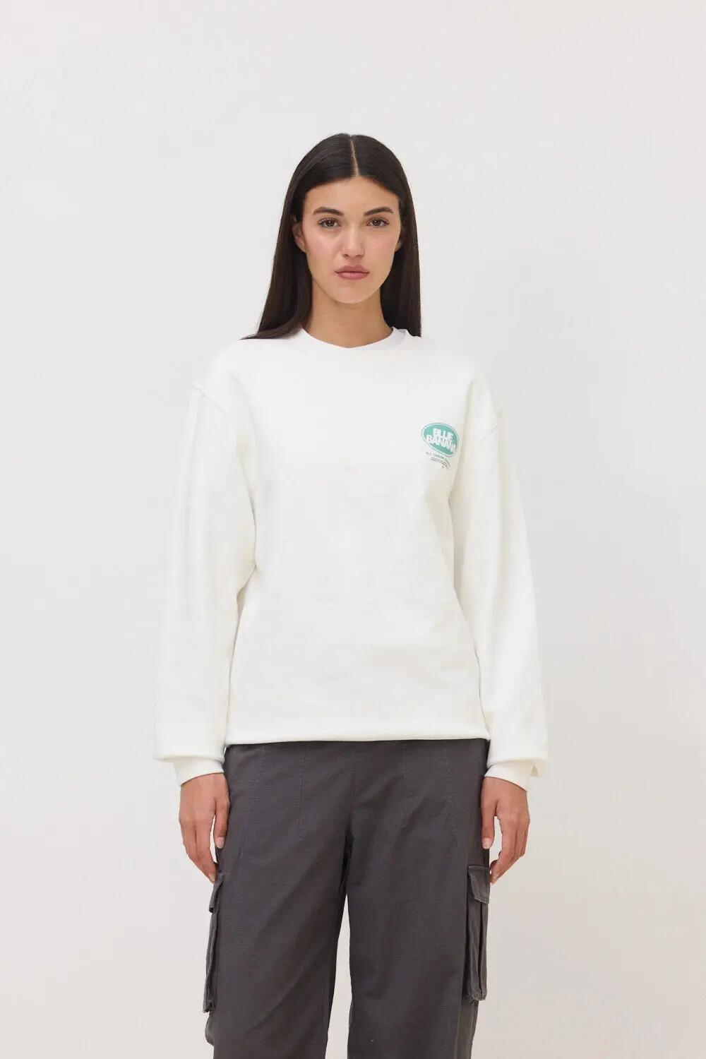 Sudadera Blue Banana de 100% Algodón Orgánico Circle Blanco Roto 4/7
