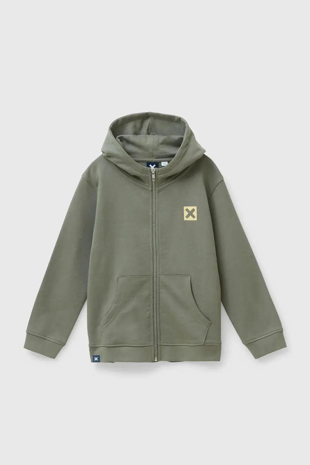 Sudadera con Capucha Kids Blue Banana 100% Algodón Orgánico Nature Olive Green 4/4