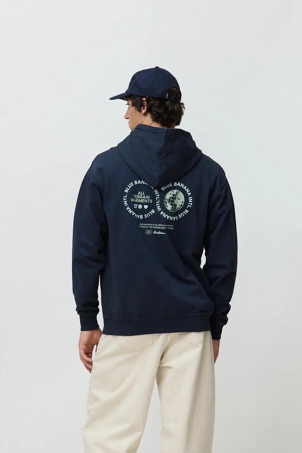 Sudadera con Capucha Blue Banana de 100% Algodón Orgánico Vast Azul Marino 2/7