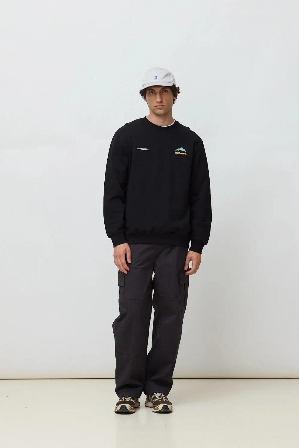 Sudadera Blue Banana de 100% Algodón Orgánico Mountain Negra 3/7