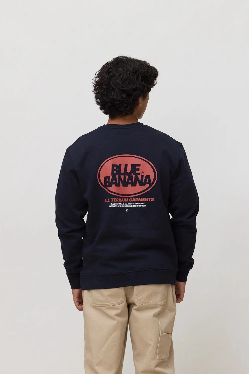 Sudadera Blue Banana de 100% Algodón Orgánico Circle Azul Marino 2/7