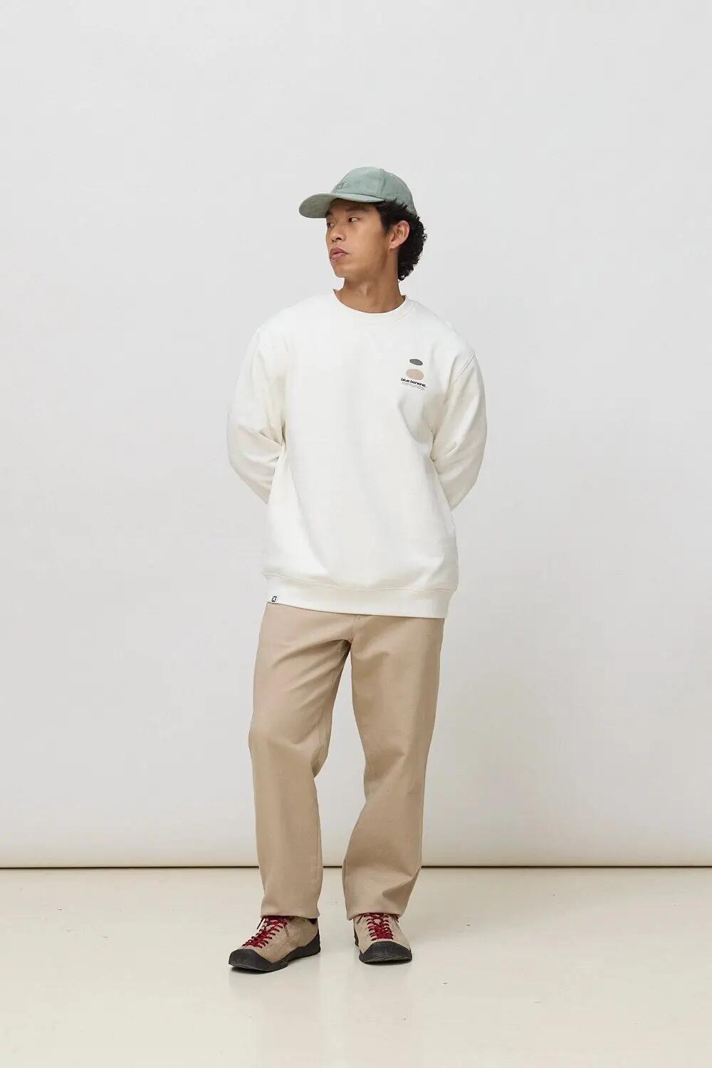 Sudadera Blue Banana de 100% Algodón Orgánico Forest Blanco Roto 3/7