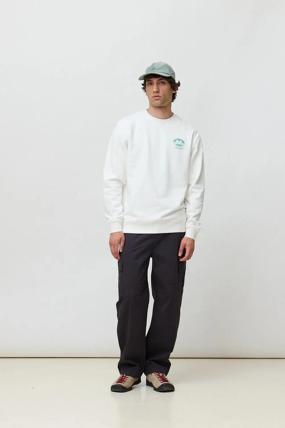 Sudadera Blue Banana de 100% Algodón Orgánico Circle Blanco Roto 3/7