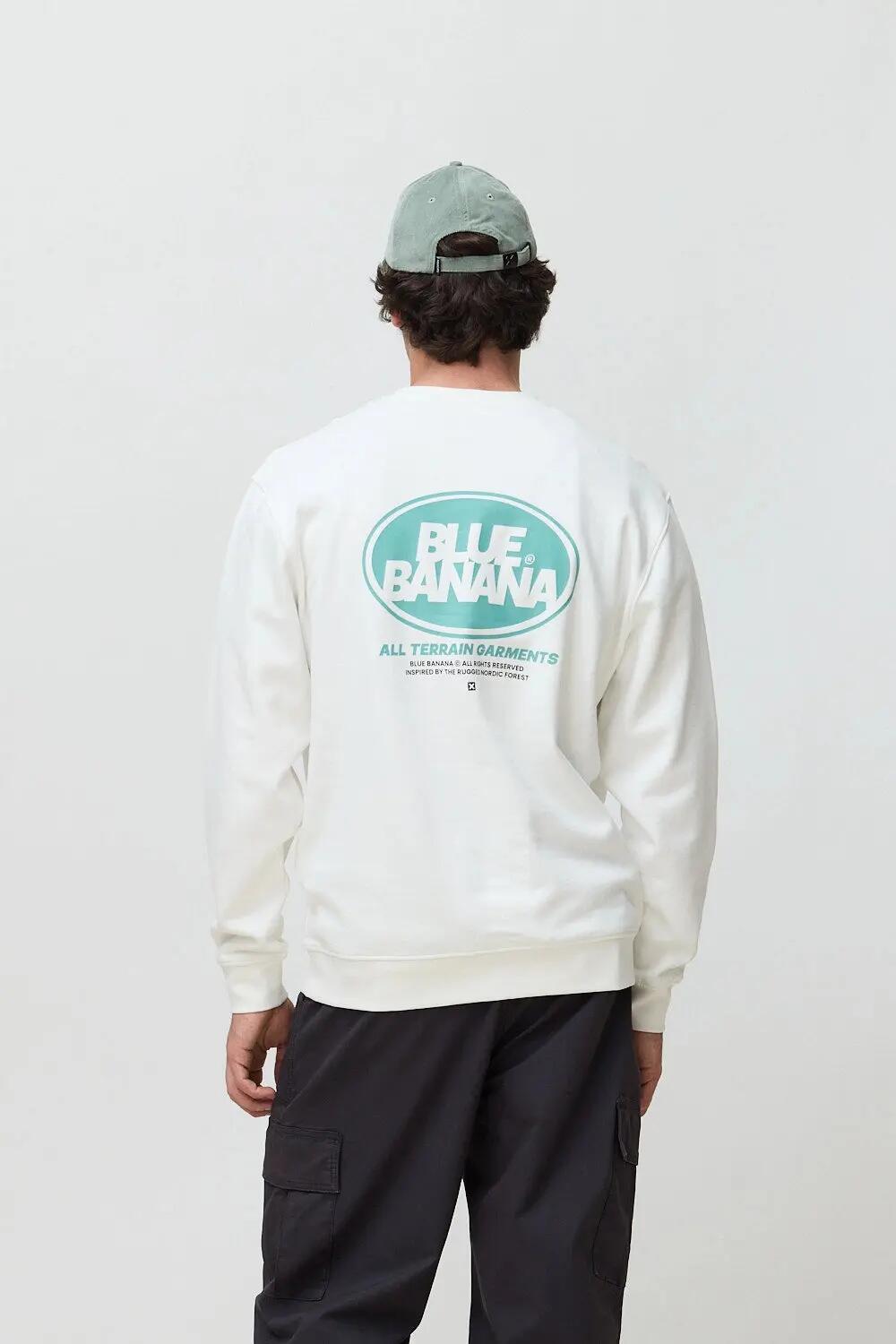 Sudadera Blue Banana de 100% Algodón Orgánico Circle Blanco Roto 2/7