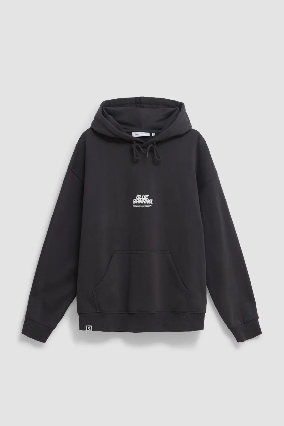 Sudadera con Capucha Blue Banana de 100% Algodón Orgánico Nordic Antracita 7/7