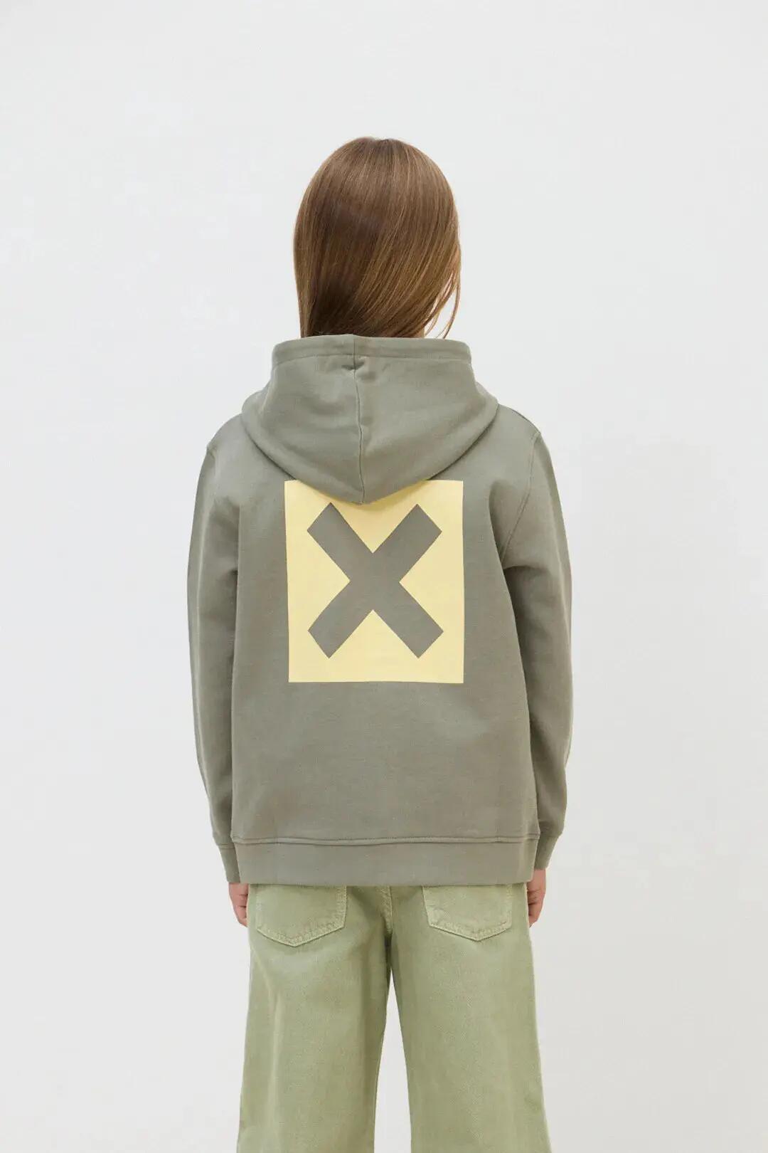 Sudadera con Capucha Kids Blue Banana 100% Algodón Orgánico Nature Olive Green 2/4