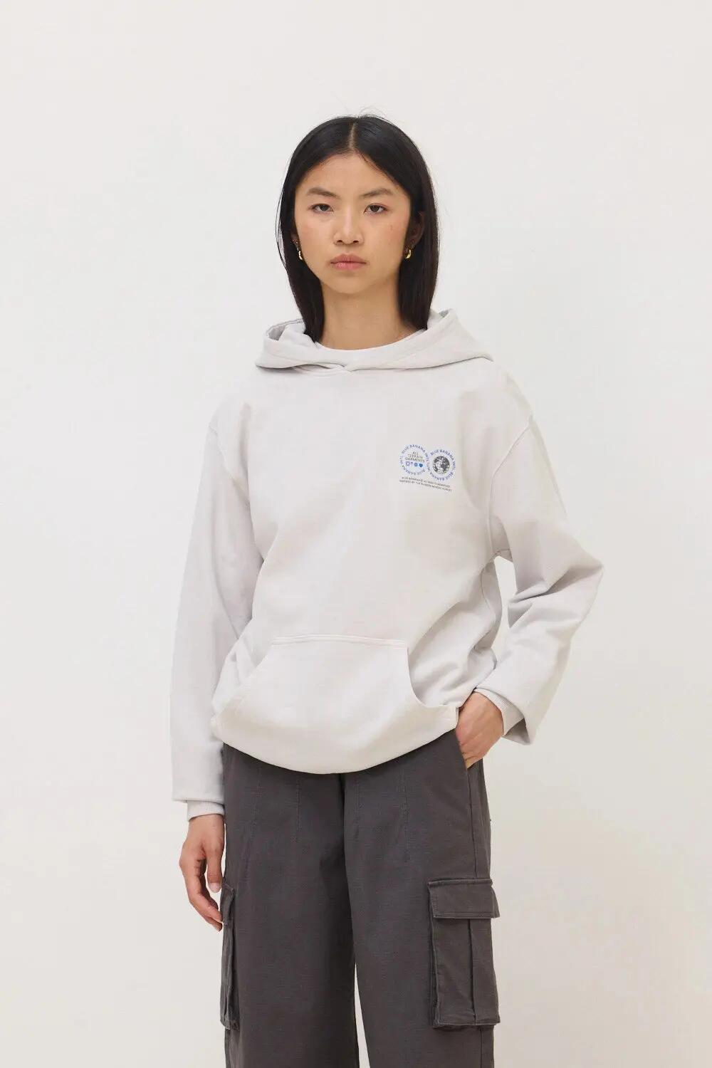 Sudadera con Capucha Blue Banana de 100% Algodón Orgánico Vast Light Grey 4/7