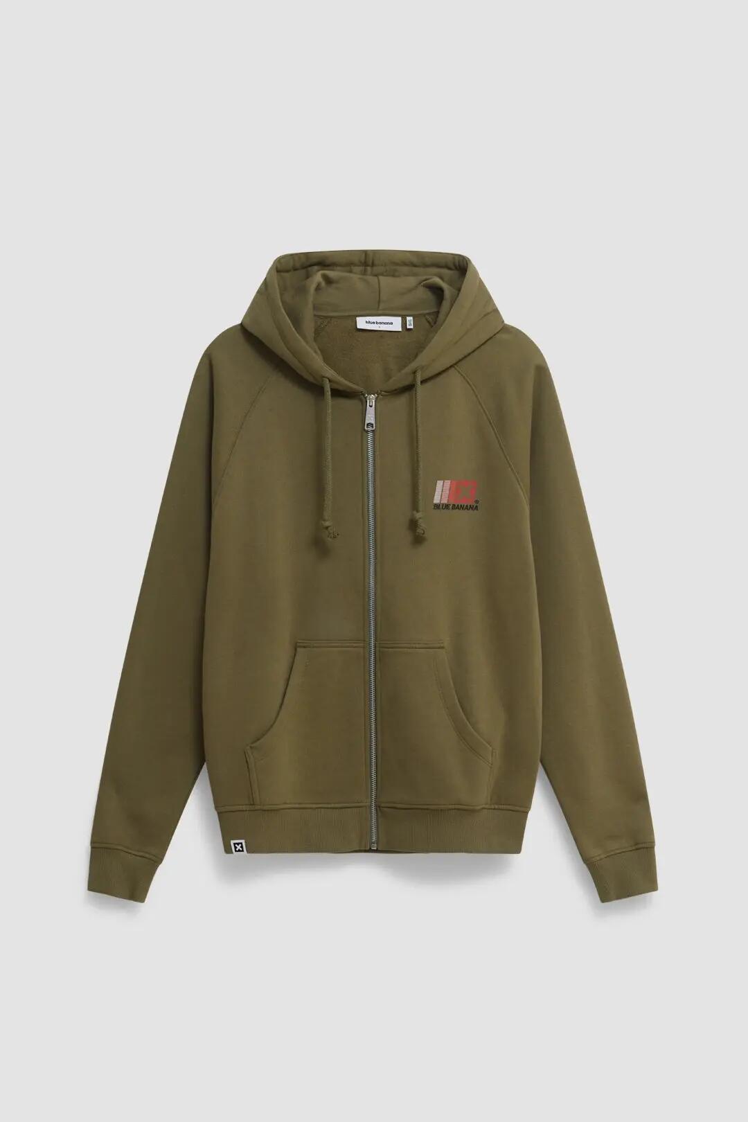 Sudadera con Capucha Blue Banana de 100% Algodón Orgánico Boost Olive Green 7/7