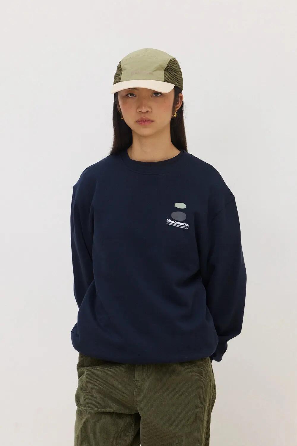 Sudadera Blue Banana de 100% Algodón Orgánico Forest Azul Marino 4/7