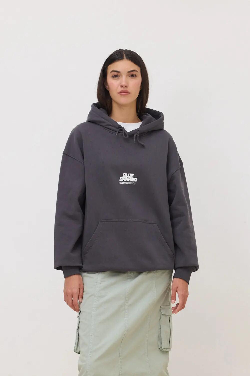 Sudadera con Capucha Blue Banana de 100% Algodón Orgánico Nordic Antracita 4/7