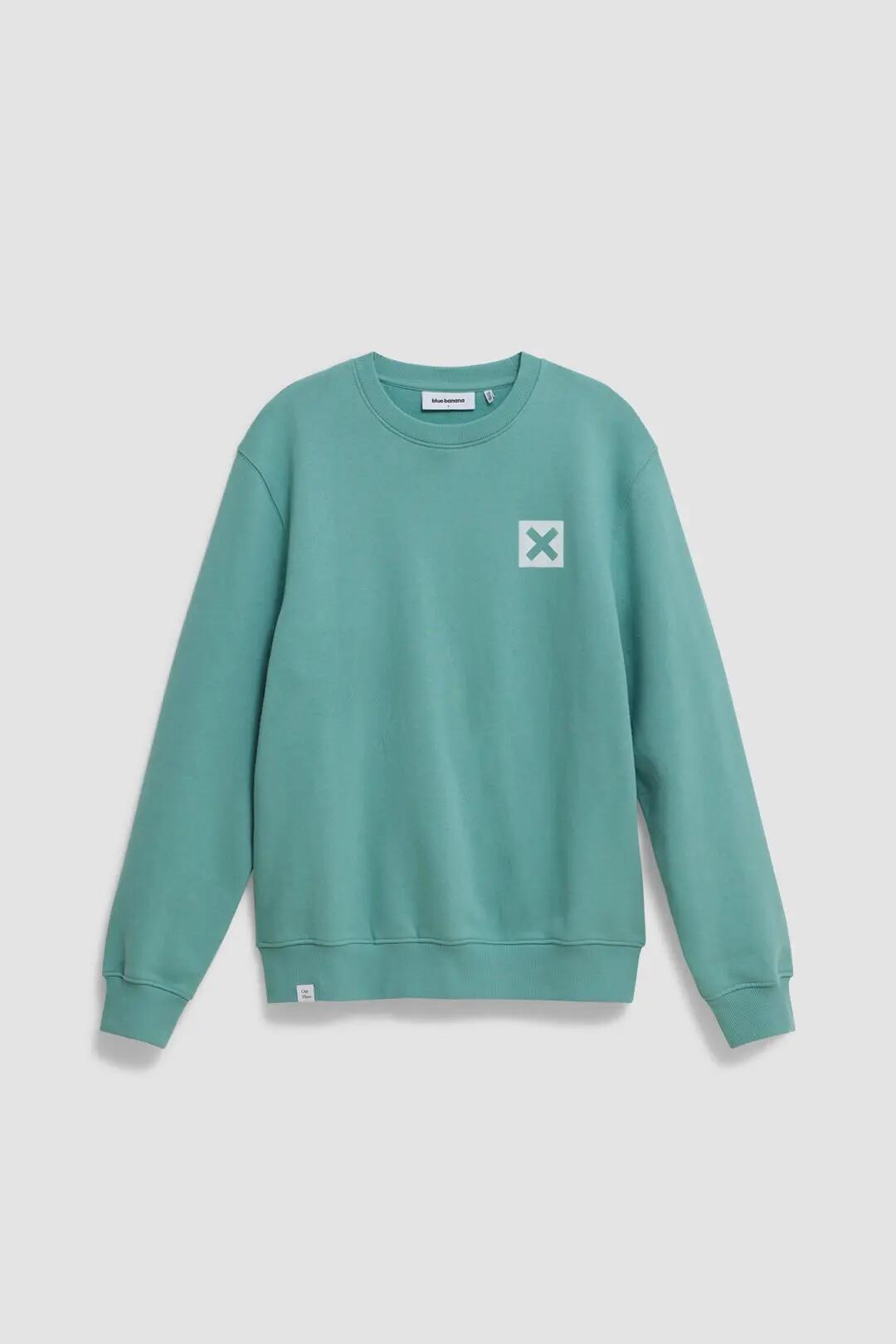 Sudadera Blue Banana de 100% Algodón Orgánico Nature Dusty Acqua 7/7