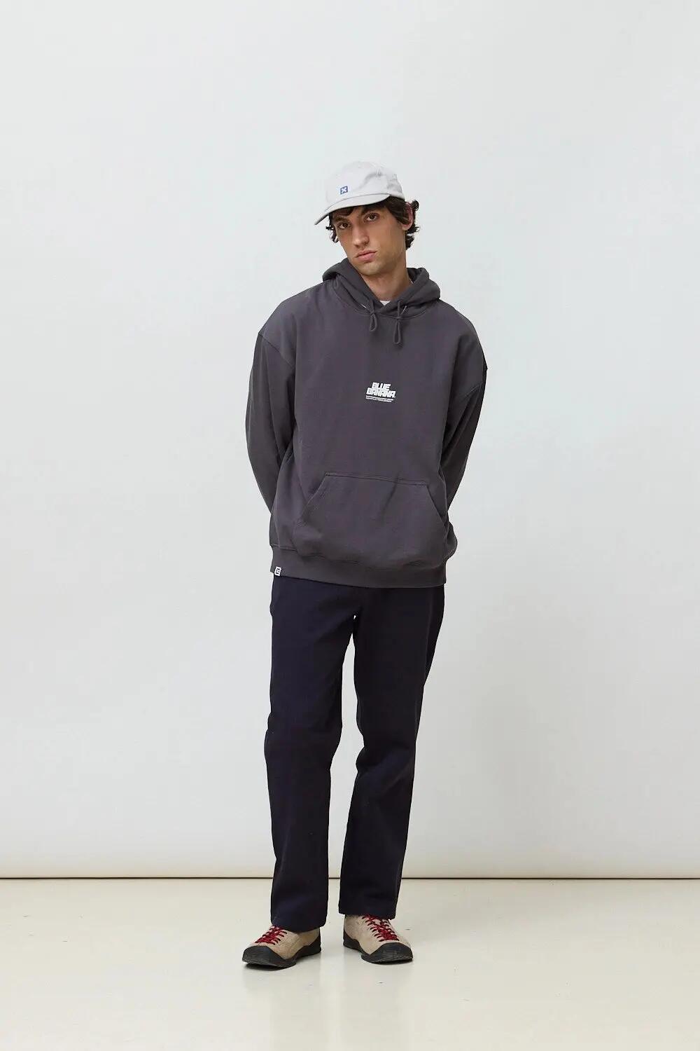 Sudadera con Capucha Blue Banana de 100% Algodón Orgánico Nordic Antracita 3/7