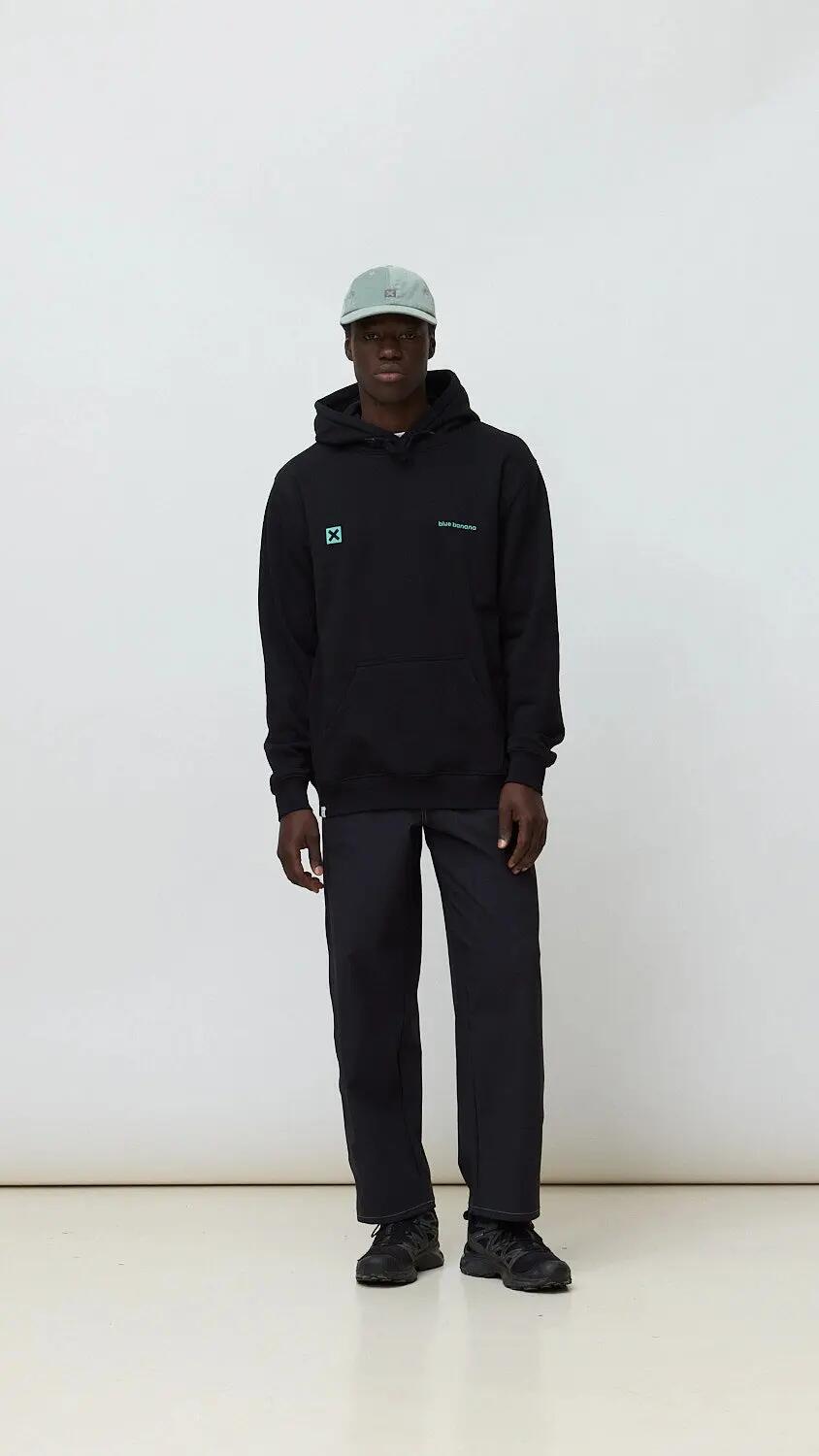 Sudadera con Capucha Blue Banana de 100% Algodón Orgánico Core Negra 3/7