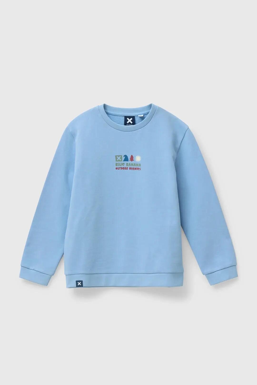Sudadera Kids Blue Banana de 100% Algodón Orgánico Box Light Blue 4/4