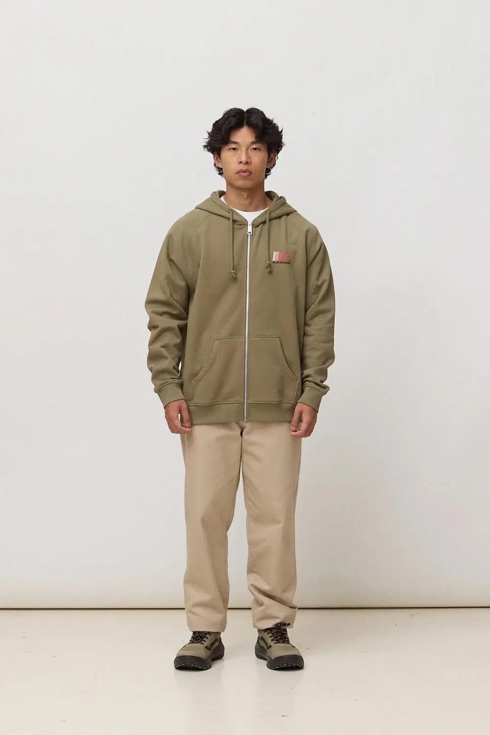Sudadera con Capucha Blue Banana de 100% Algodón Orgánico Boost Olive Green 3/7