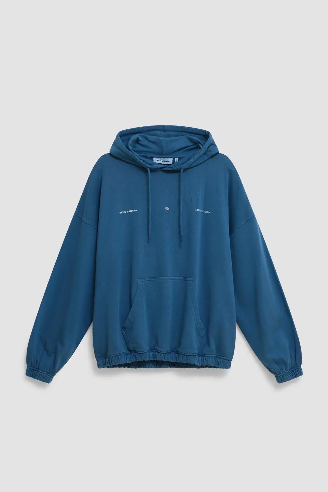 Sudadera con Capucha de Mujer Blue Banana de Algodón Orgánico Wander Indigo Blue 4/4
