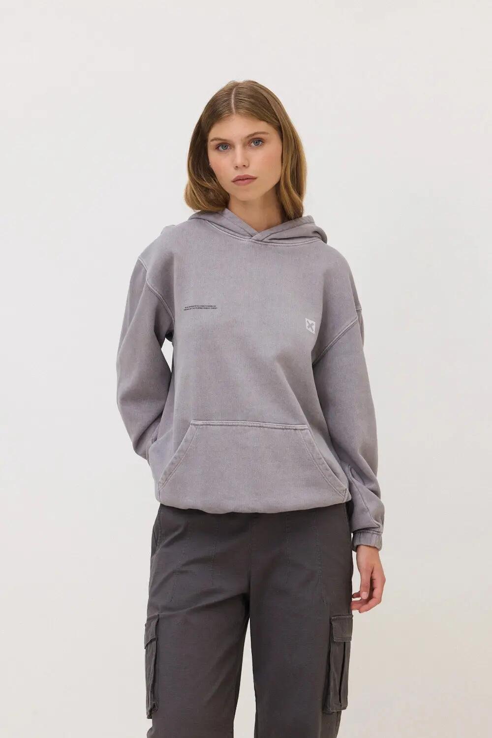 Sudadera con Capucha Blue Banana de 100% Algodón Orgánico Pike Antracita 4/7