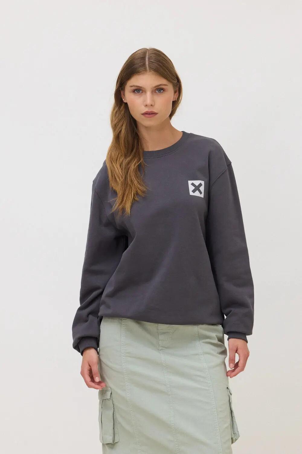 Sudadera Blue Banana de 100% Algodón Orgánico Nature Antracita 4/7