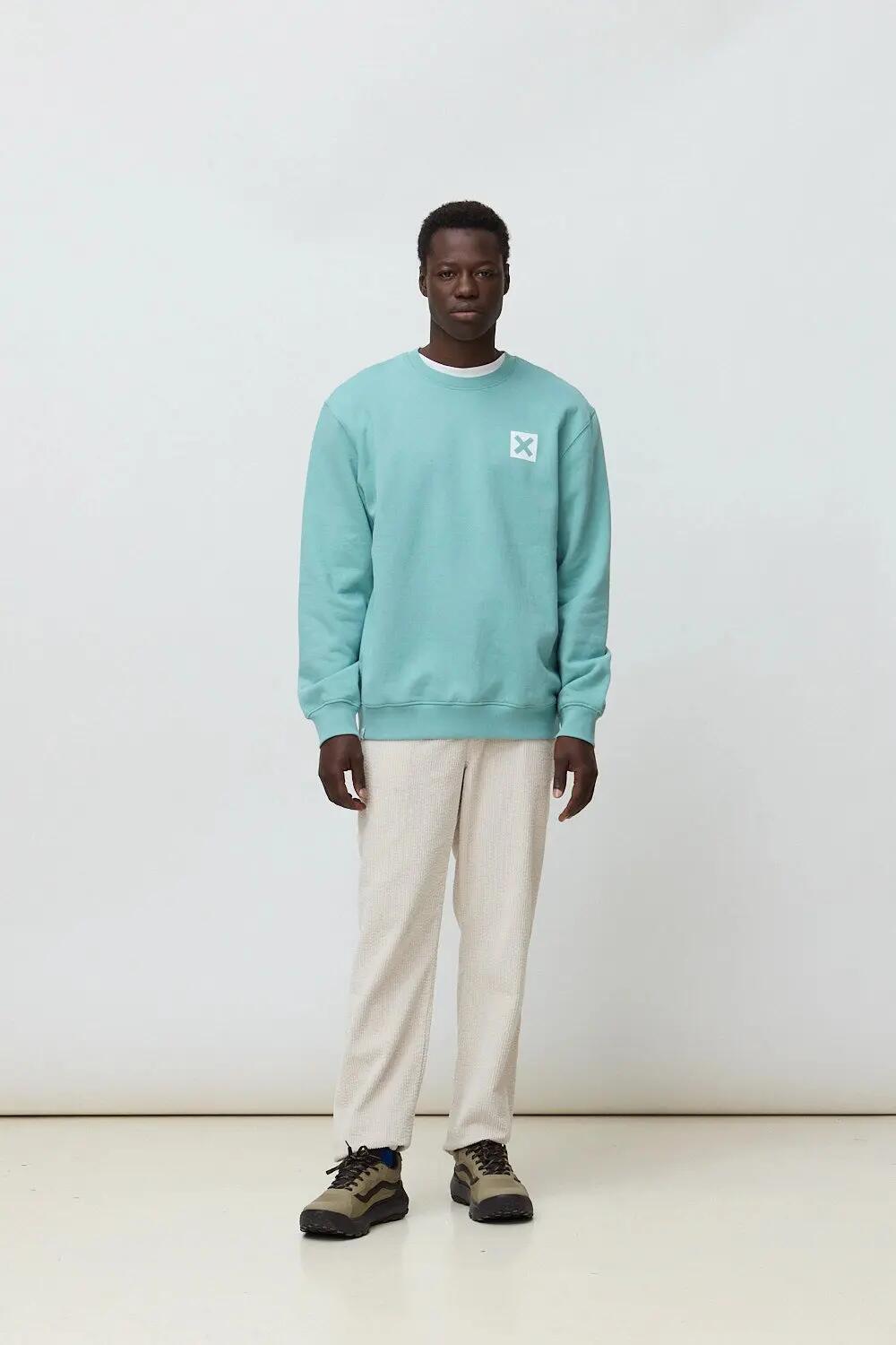 Sudadera Blue Banana de 100% Algodón Orgánico Nature Dusty Acqua 3/7