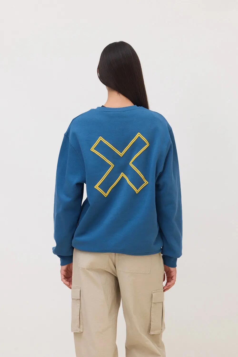 Sudadera Blue Banana de 100% Algodón Orgánico Reef Indigo Blue 5/7