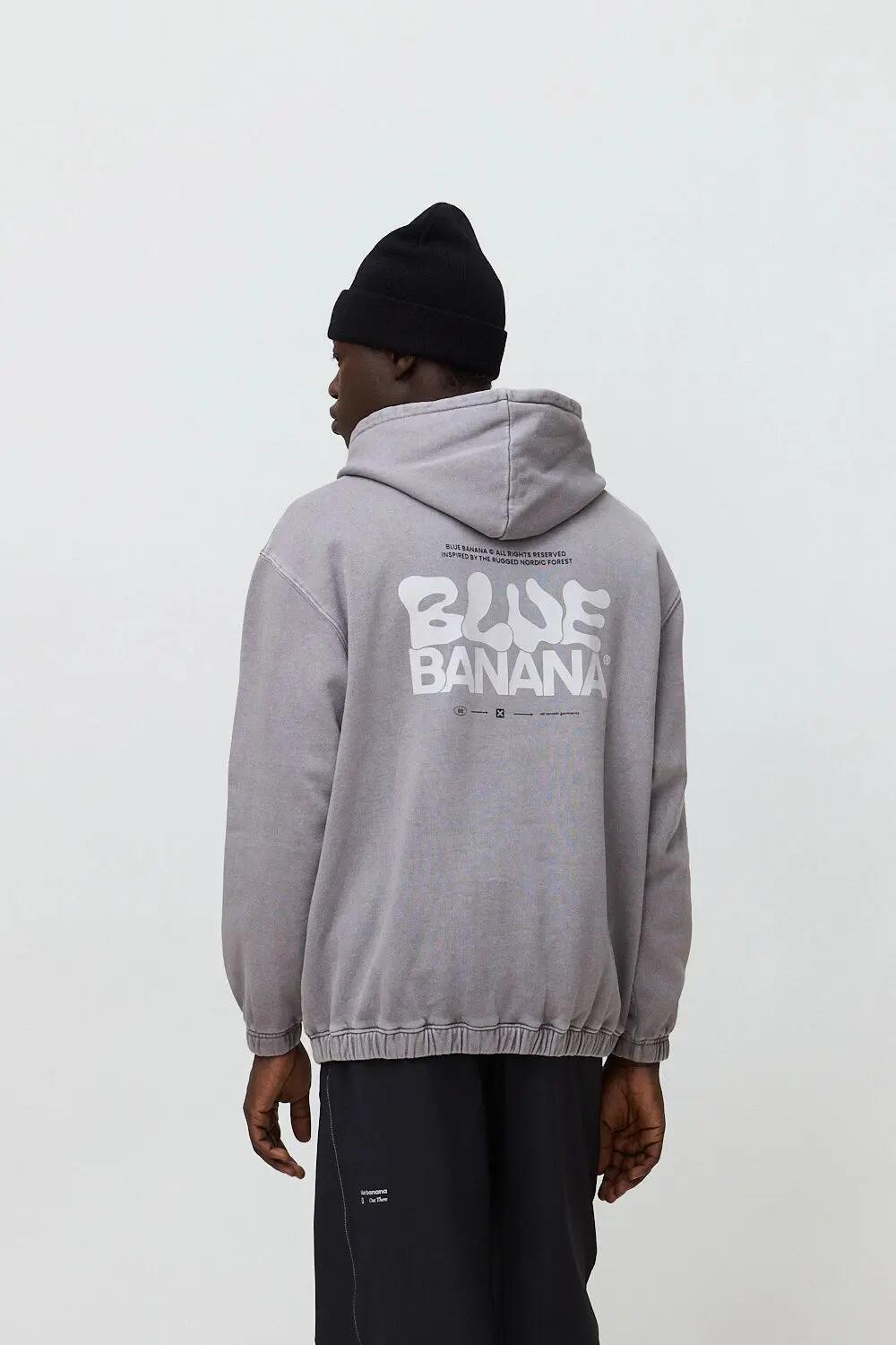 Sudadera con Capucha Blue Banana de 100% Algodón Orgánico Pike Antracita 2/7