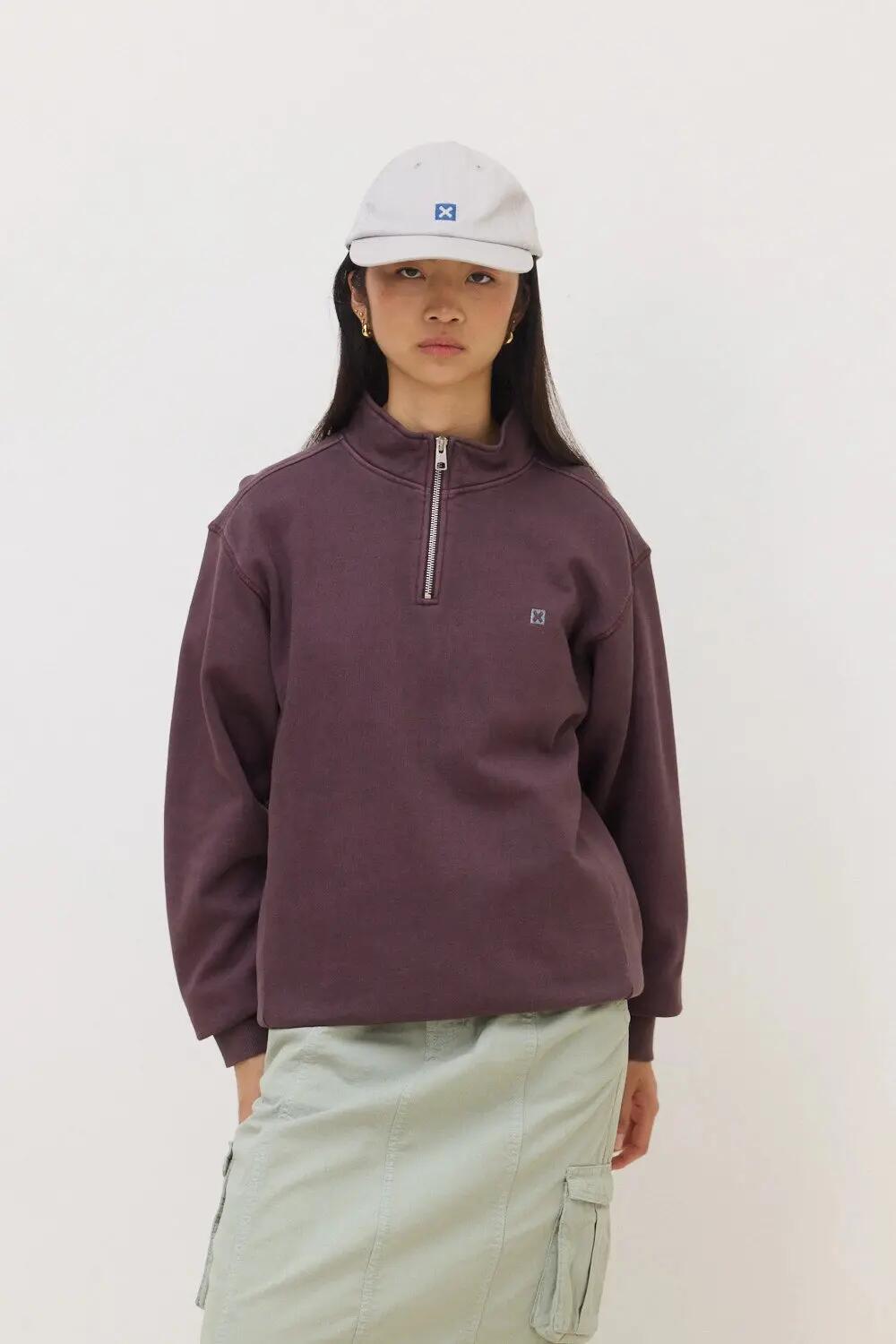 Sudadera con cremallera Blue Banana de 100% Algodón Orgánico Logo Cherry 4/7