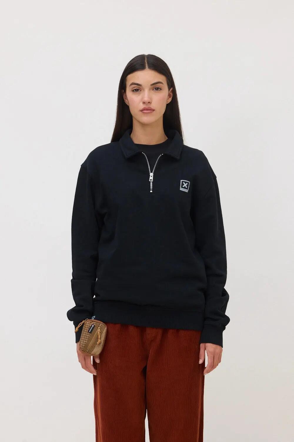 Sudadera Blue Banana de 100% Algodón Orgánico Polo Negra 4/7