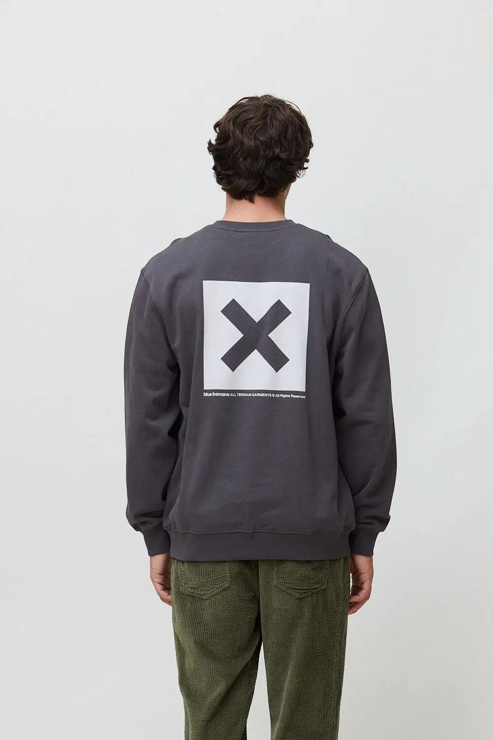 Sudadera Blue Banana de 100% Algodón Orgánico Nature Antracita 2/7