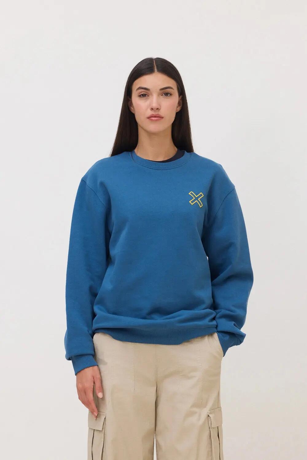 Sudadera Blue Banana de 100% Algodón Orgánico Reef Indigo Blue 4/7