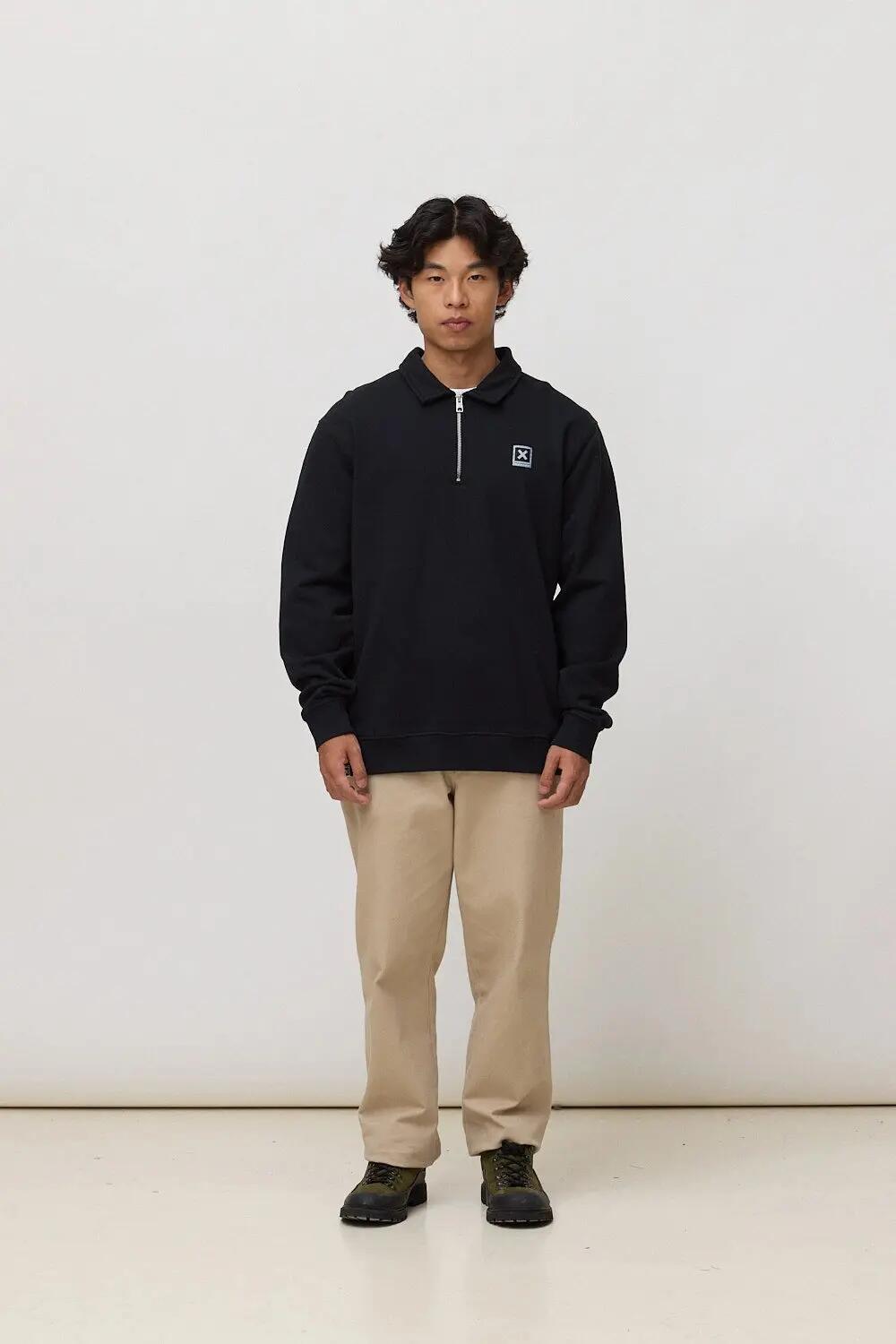 Sudadera Blue Banana de 100% Algodón Orgánico Polo Negra 3/7