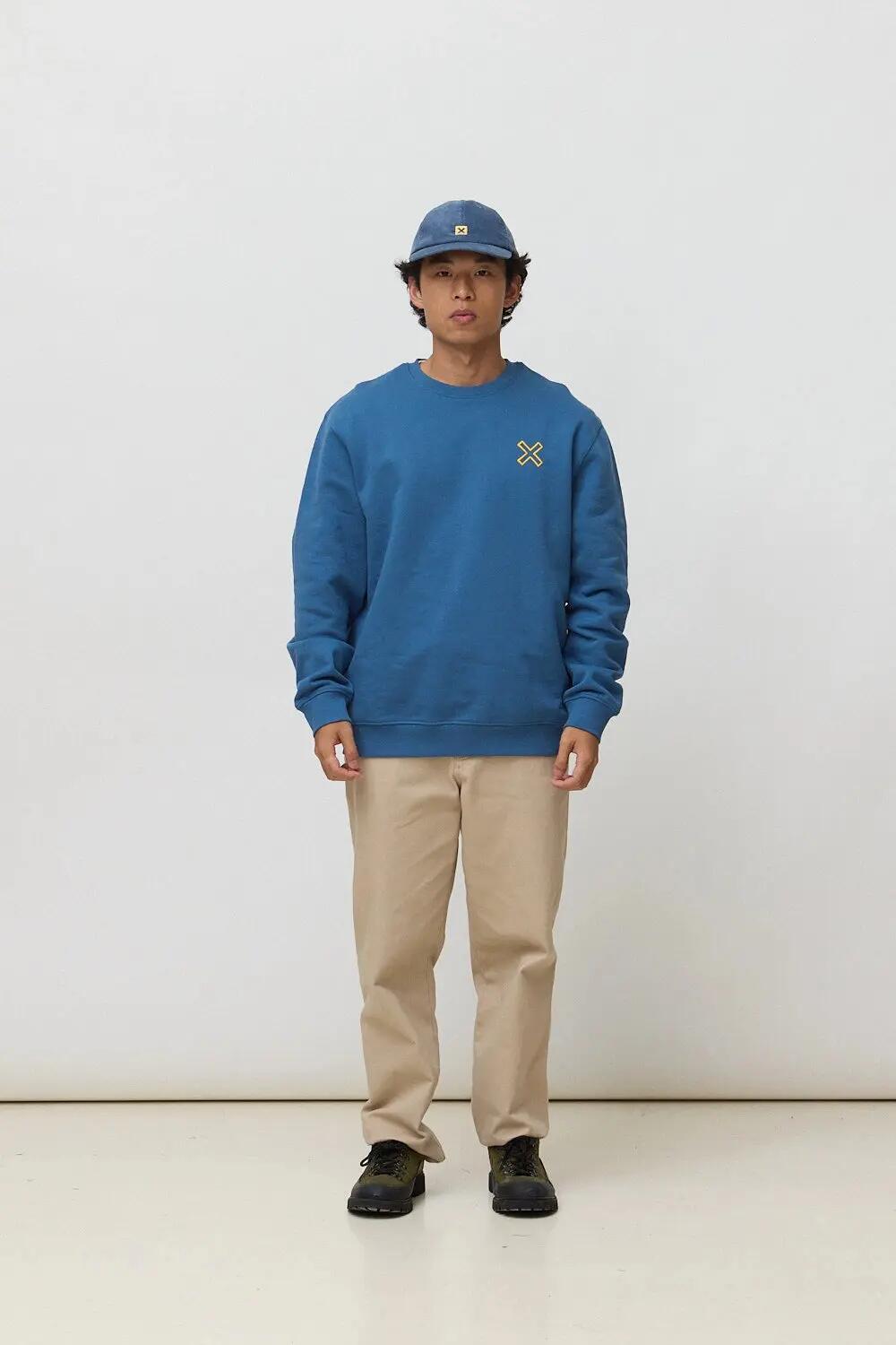 Sudadera Blue Banana de 100% Algodón Orgánico Reef Indigo Blue 3/7