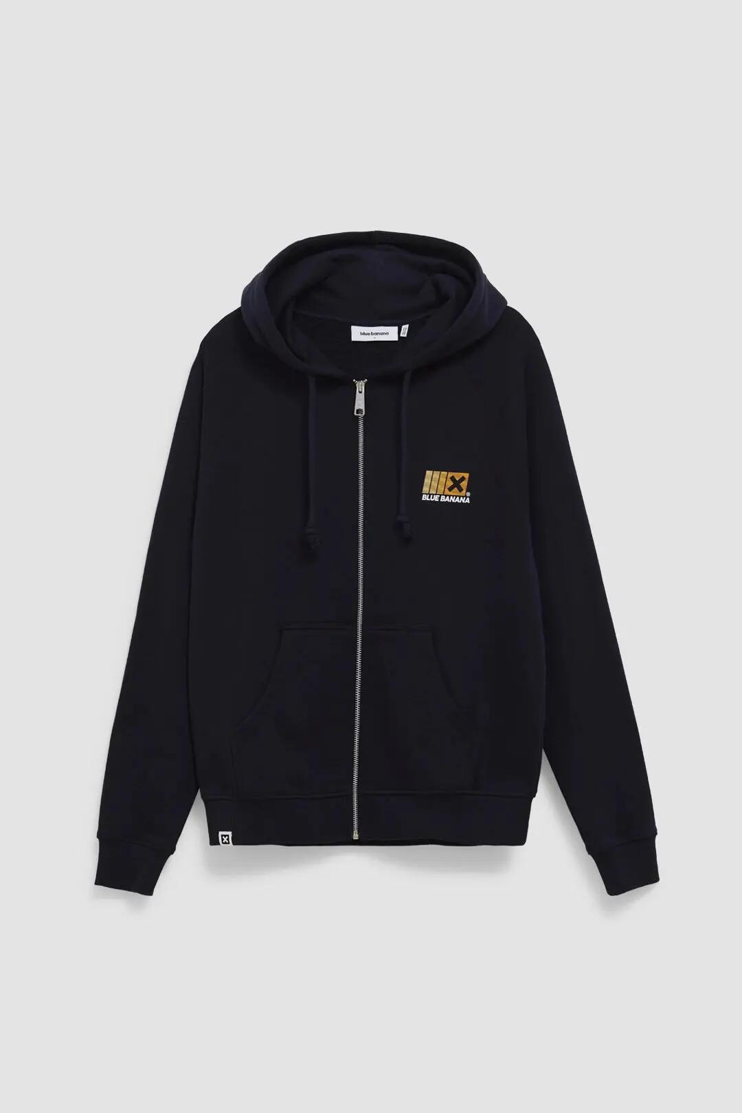Sudadera con Capucha Blue Banana de 100% Algodón Orgánico Boost Azul Marino 7/7