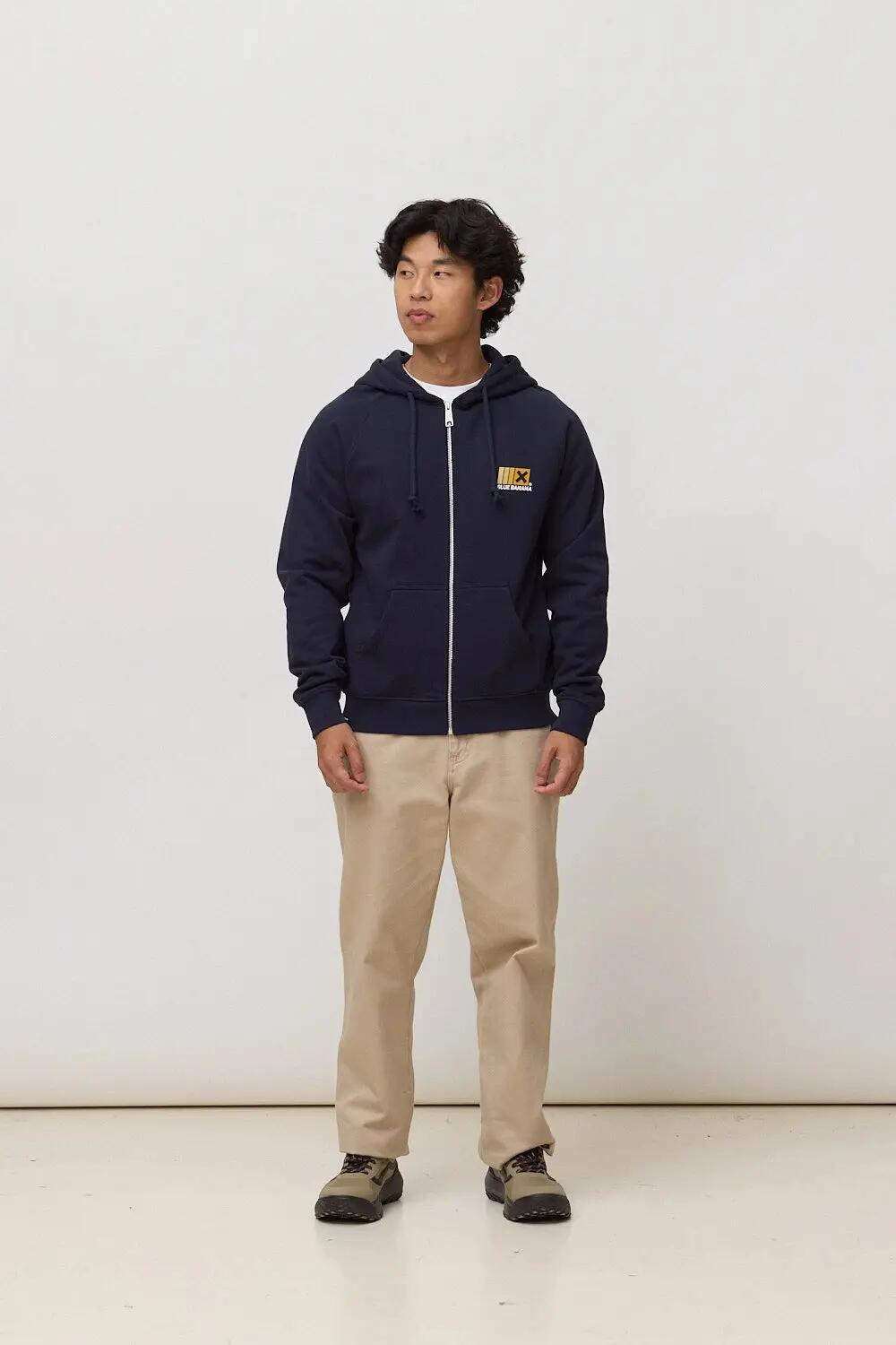 Sudadera con Capucha Blue Banana de 100% Algodón Orgánico Boost Azul Marino 3/7