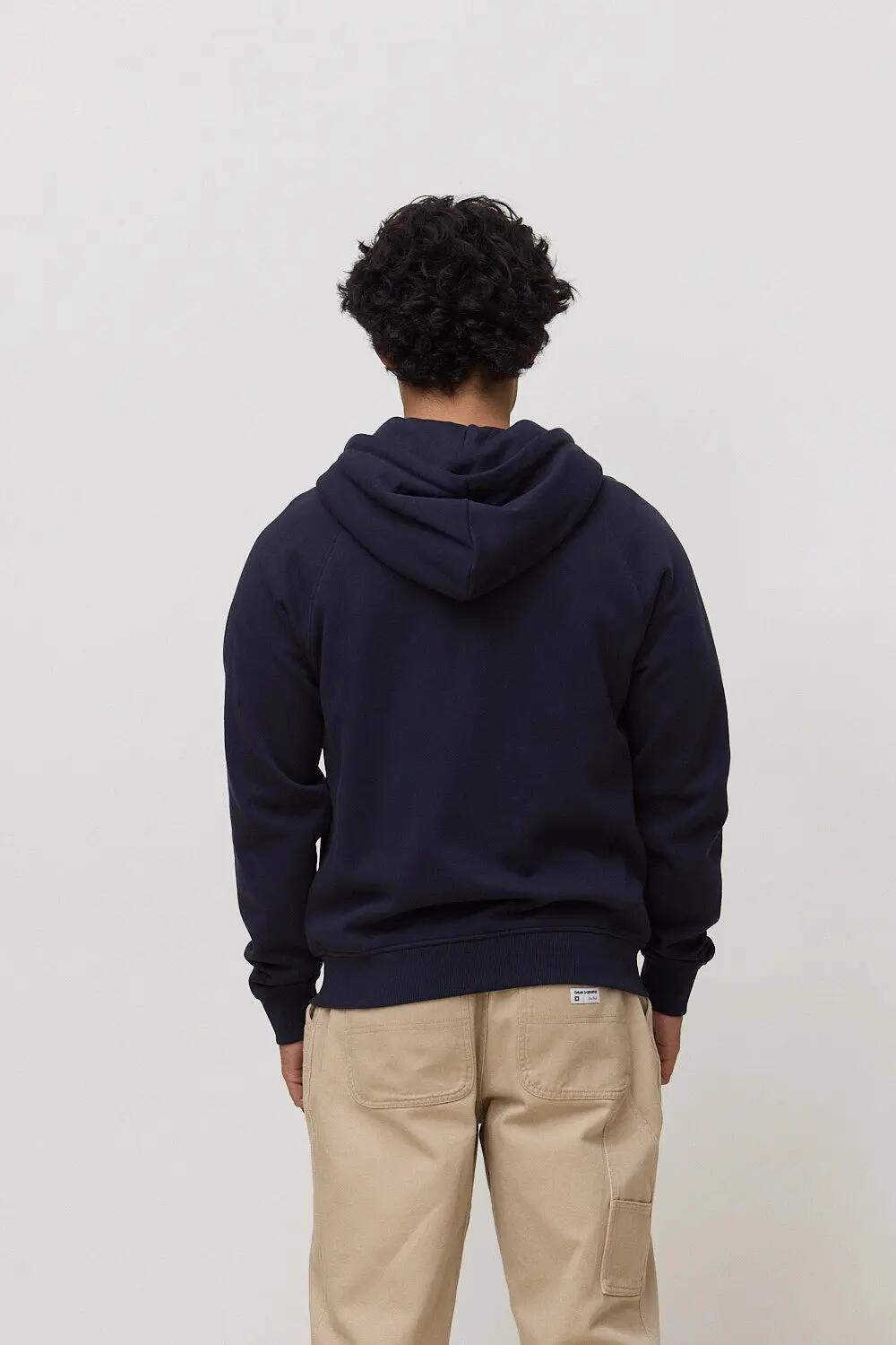 Sudadera con Capucha Blue Banana de 100% Algodón Orgánico Boost Azul Marino 2/7