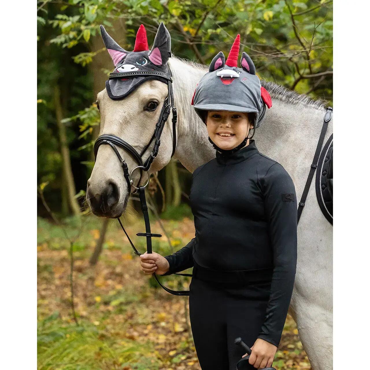 Boné para capacete de equitação QHP Halloween 3/4