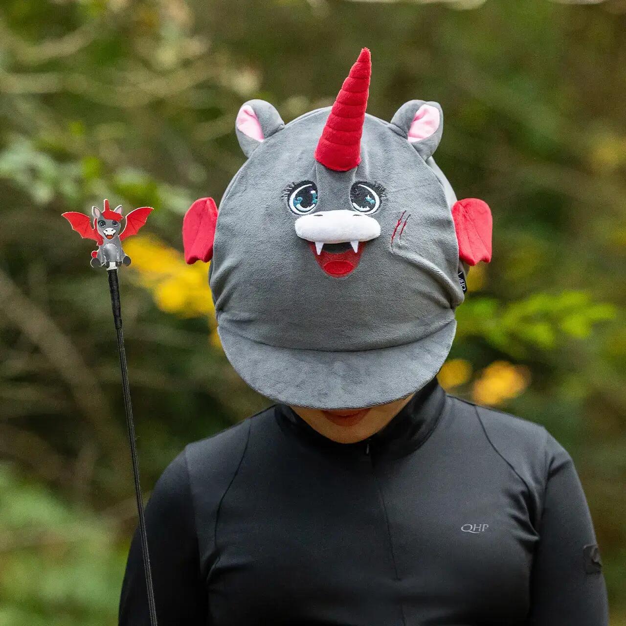 Boné para capacete de equitação QHP Halloween 2/4